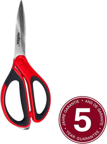 Heavy Duty Home & Kitchen Herb Shears Scissors with Innovative Stem Stripper, Versatile Kitchen Shears for Trimming Weeds, Flower Buds & More - White/Green - 8.5 x 4.2 x 0.4 inches