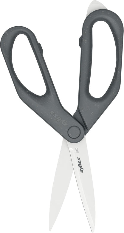 Heavy Duty Home & Kitchen Herb Shears Scissors with Innovative Stem Stripper, Versatile Kitchen Shears for Trimming Weeds, Flower Buds & More - White/Green - 8.5 x 4.2 x 0.4 inches