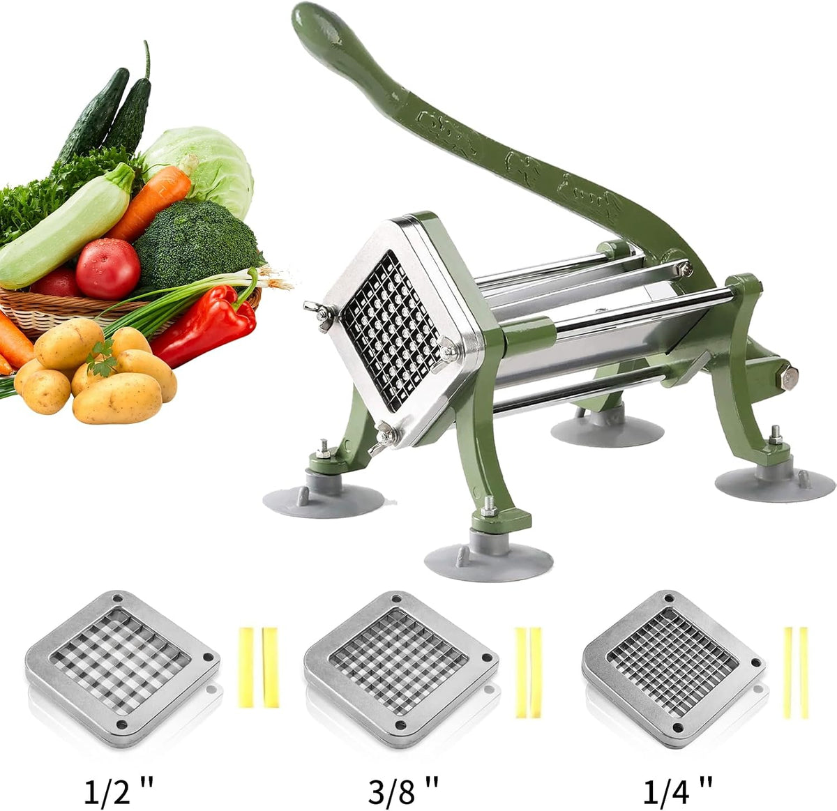 French Fry Cutter Replacement Blade,Blade Assembly and Pusher Block for Commercial French Fry Cutter (1/4" Replacement Blade)