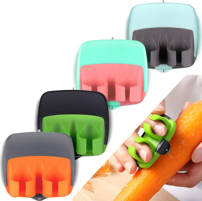 4 Pack Finger Peeler Vegetable Fruit Potato Kitchen,Assorted Colors