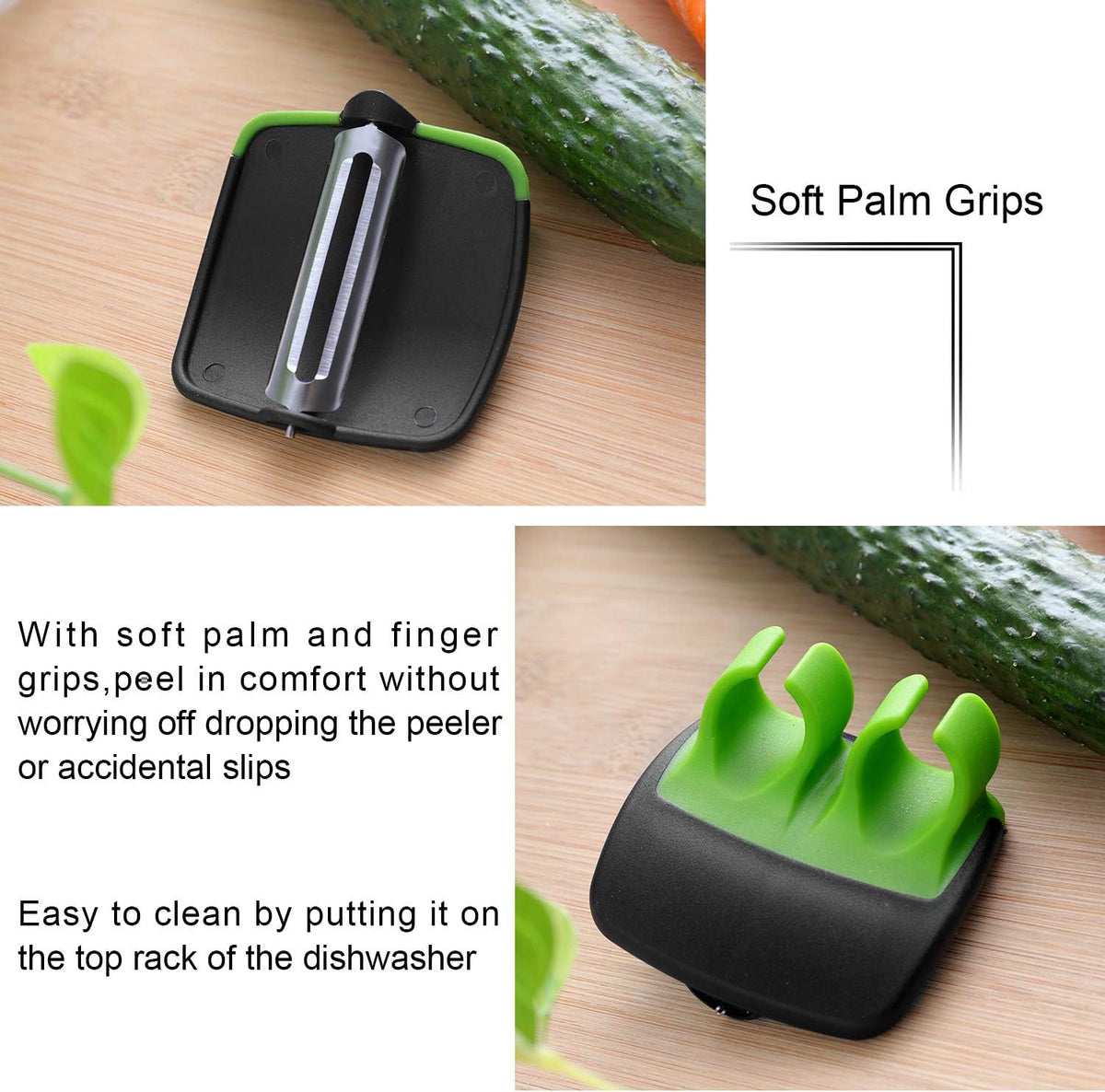 4 Pack Finger Peeler Vegetable Fruit Potato Kitchen,Assorted Colors