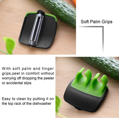 4 Pack Finger Peeler Vegetable Fruit Potato Kitchen,Assorted Colors