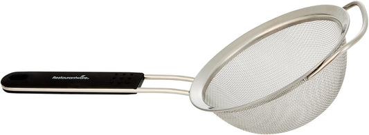 Fine Mesh Strainer 1 Count 12.6" x 5.5" x 2.3" with Silicone Handle Stainless Steel Extra Fine Mesh Strainer Heat-Resistant Handle Dishwasher-Safe for Rice, Quinoa, Pasta