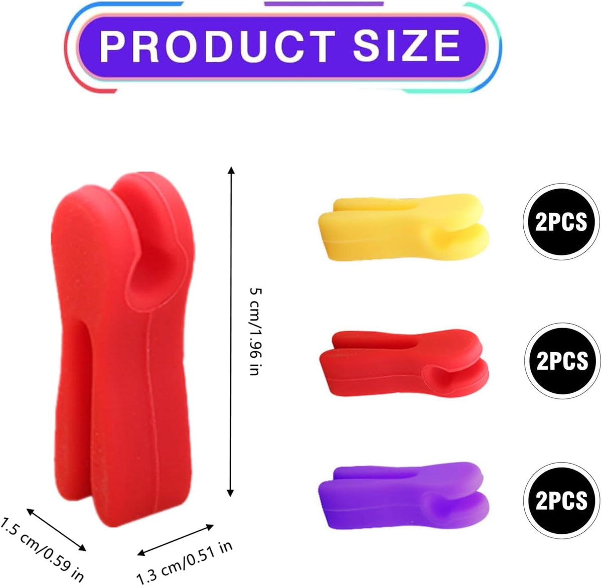 6 Pcs Utensil Pot Clip Universal Silicone Pot Spoon Holder Heat Resistance Non-Slip Spoon Rest for Kitchen
