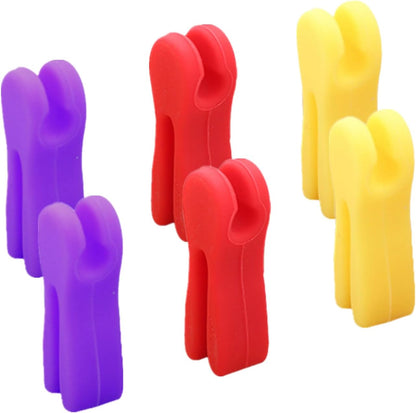 6 Pcs Utensil Pot Clip Universal Silicone Pot Spoon Holder Heat Resistance Non-Slip Spoon Rest for Kitchen