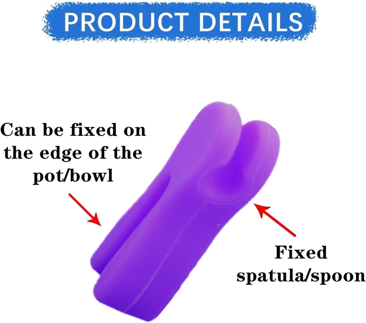 6 Pcs Utensil Pot Clip Universal Silicone Pot Spoon Holder Heat Resistance Non-Slip Spoon Rest for Kitchen