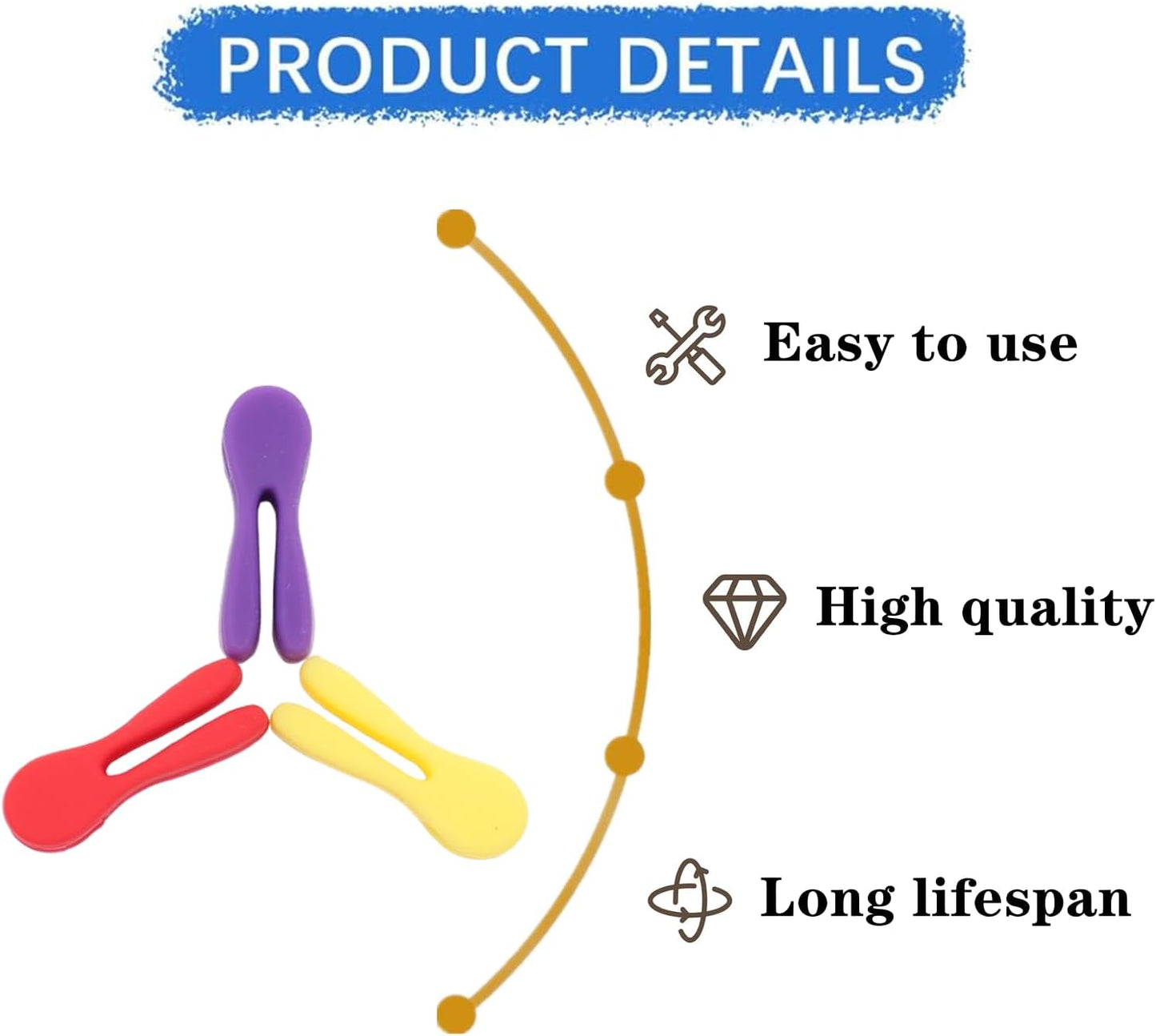 6 Pcs Utensil Pot Clip Universal Silicone Pot Spoon Holder Heat Resistance Non-Slip Spoon Rest for Kitchen