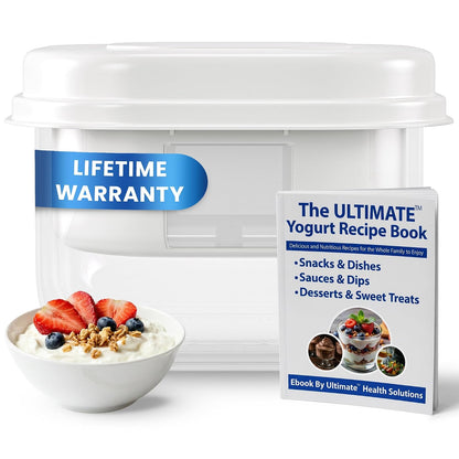 Greek Yogurt Strainer, 2.3 Quart Fine Mesh Greek Yogurt Maker & Whey Separator for Thick High Protein Greek Yogurt, Labneh & Kefir, BPA-Free, Dishwasher Safe, Recipe Book