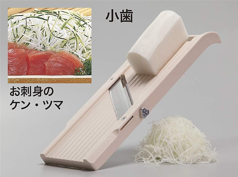 Super Standard Madoline Slicer, with with 4 Japanese Stainless Steel Blades, Almond