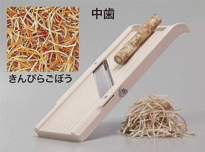 Super Standard Madoline Slicer, with with 4 Japanese Stainless Steel Blades, Almond