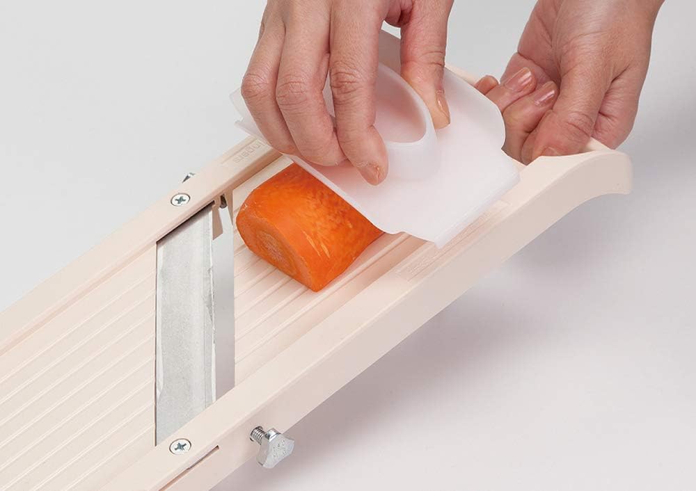 Super Standard Madoline Slicer, with with 4 Japanese Stainless Steel Blades, Almond