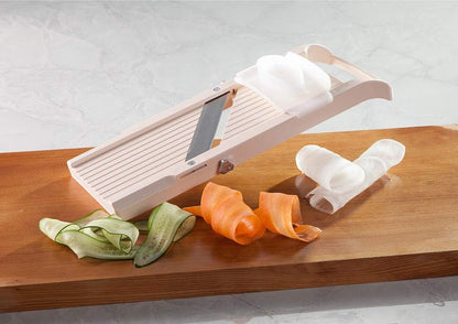 Super Standard Madoline Slicer, with with 4 Japanese Stainless Steel Blades, Almond