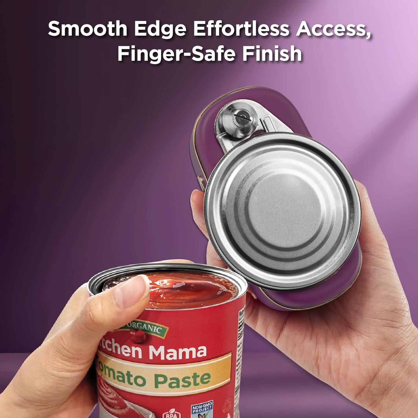 Orbit One Stainless Steel Rechargeable Electric Can Opener | Hands-free, USB-C Charging, Automatic Stop, Smooth Edge, Heavy Duty