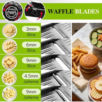Mandoline Slicer for Kitchen, Adjustable Stainless Steel Food Slicer