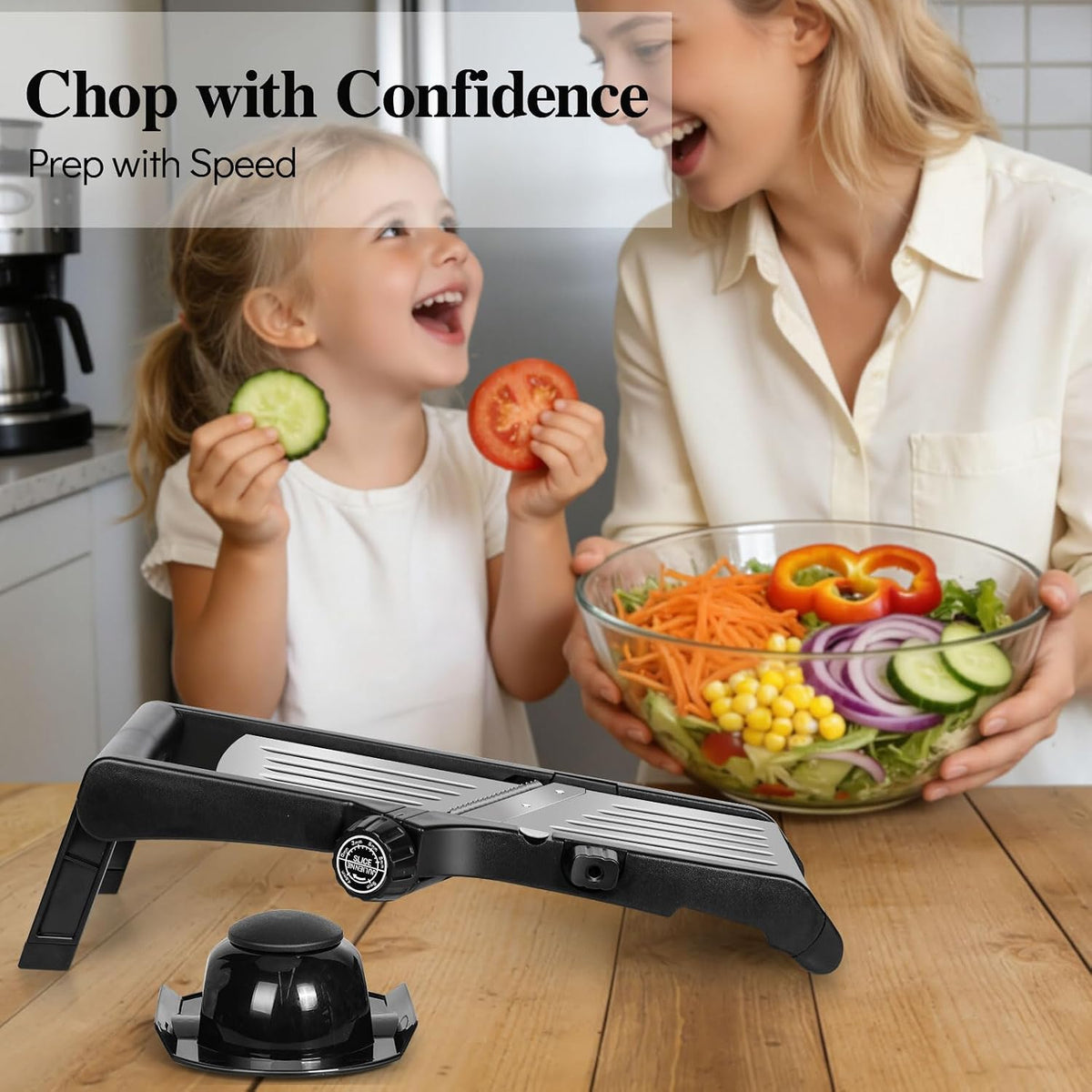 Mandoline Slicer for Kitchen, Adjustable Stainless Steel Food Slicer