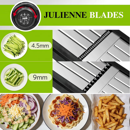 Mandoline Slicer for Kitchen, Adjustable Stainless Steel Food Slicer