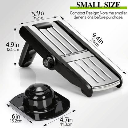 Mandoline Slicer for Kitchen, Adjustable Stainless Steel Food Slicer