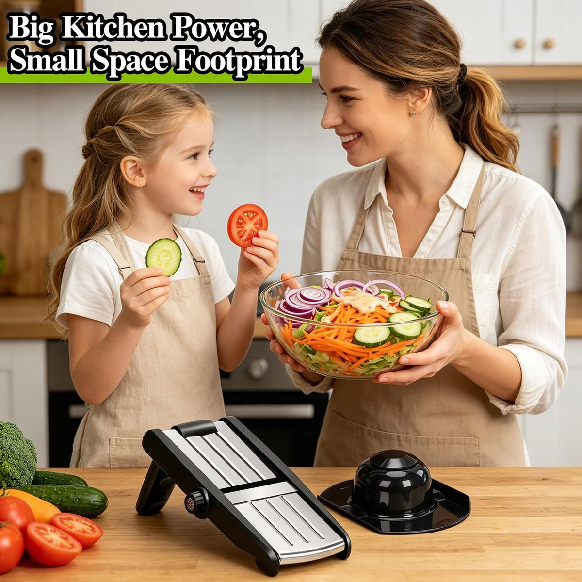 Mandoline Slicer for Kitchen, Adjustable Stainless Steel Food Slicer