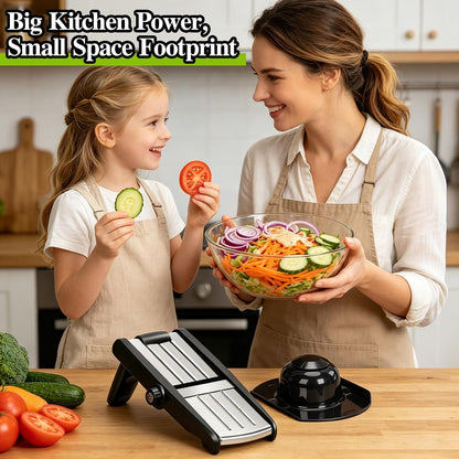 Mandoline Slicer for Kitchen, Adjustable Stainless Steel Food Slicer