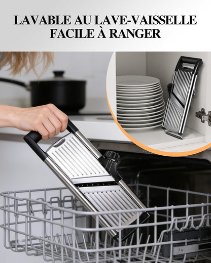 Mandoline Slicer for Kitchen, Adjustable Stainless Steel Food Slicer
