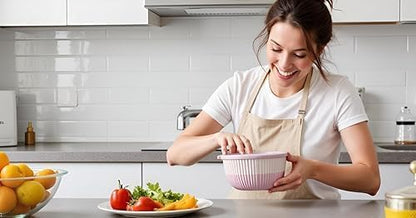 Mixing Bowls with Lids, 8-Piece Airtight Leak-Proof Nesting BPA-Free Prep Bowl Set for Kitchen & Food Storage, Large 4200ml Capacity, Microwave & Dishwasher Safe