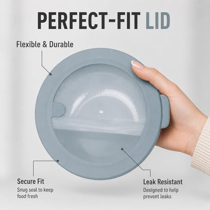Mixing Bowls with Lids, 8-Piece Airtight Leak-Proof Nesting BPA-Free Prep Bowl Set for Kitchen & Food Storage, Large 4200ml Capacity, Microwave & Dishwasher Safe