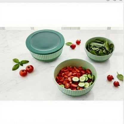 Mixing Bowls with Lids, 8-Piece Airtight Leak-Proof Nesting BPA-Free Prep Bowl Set for Kitchen & Food Storage, Large 4200ml Capacity, Microwave & Dishwasher Safe