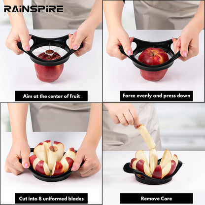4.2" Upgrade Apple Slicer and Corer Ultra Sharp Blade Apple Cutter Red