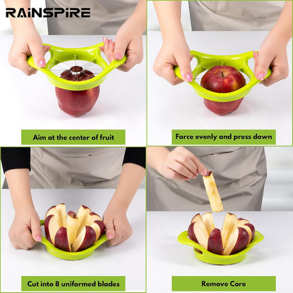 4.2" Upgrade Apple Slicer and Corer Ultra Sharp Blade Apple Cutter Red