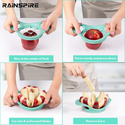 4.2" Upgrade Apple Slicer and Corer Ultra Sharp Blade Apple Cutter Red