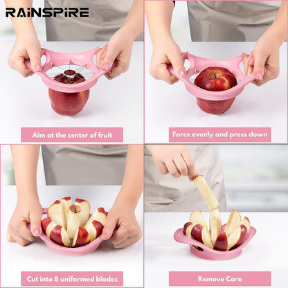 4.2" Upgrade Apple Slicer and Corer Ultra Sharp Blade Apple Cutter Red