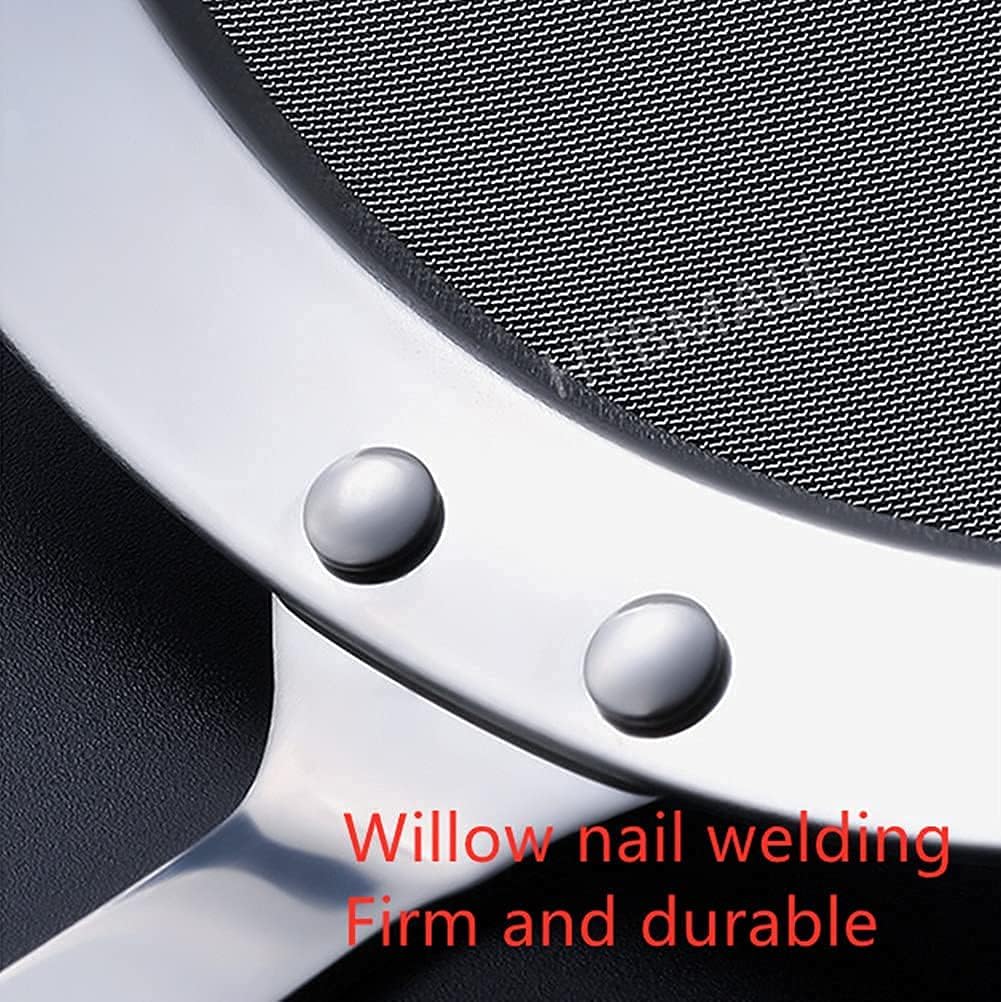 Skimmer Spoon, Stainless Steel Spider Strainer Skimmer Spoon Grease Fine Mesh Strainer Skimmers Spoons for Cooking Frying Skimming Grease, Foam and Gravy