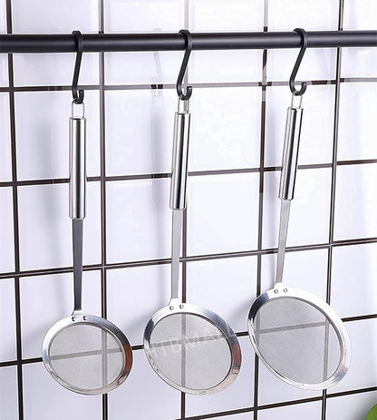 Skimmer Spoon, Stainless Steel Spider Strainer Skimmer Spoon Grease Fine Mesh Strainer Skimmers Spoons for Cooking Frying Skimming Grease, Foam and Gravy