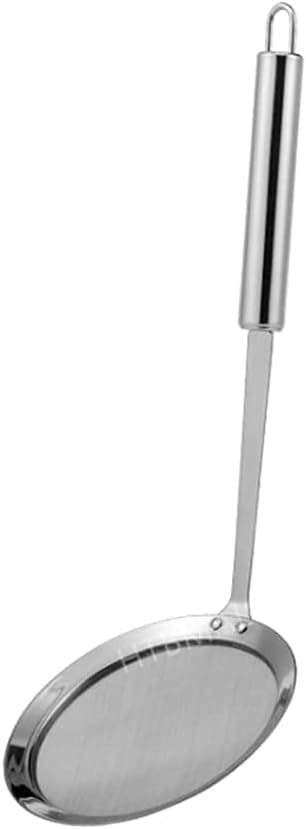 Skimmer Spoon, Stainless Steel Spider Strainer Skimmer Spoon Grease Fine Mesh Strainer Skimmers Spoons for Cooking Frying Skimming Grease, Foam and Gravy