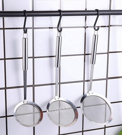 Skimmer Spoon, Stainless Steel Spider Strainer Skimmer Spoon Grease Fine Mesh Strainer Skimmers Spoons for Cooking Frying Skimming Grease, Foam and Gravy