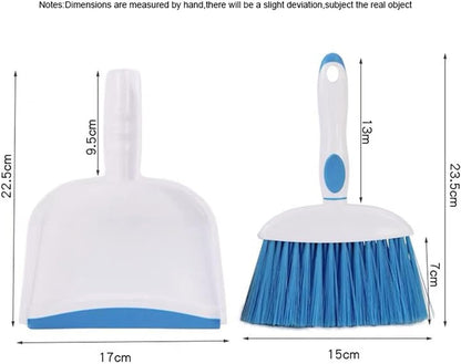Mini Broom and Dustpan Set-Mini Whisk Set for Desk, Housekeeping, Office, Kitchen, Pet Nest, etc.,Daily Cleaning Necessity Plastic Mini Dustpan Set (Light Green)