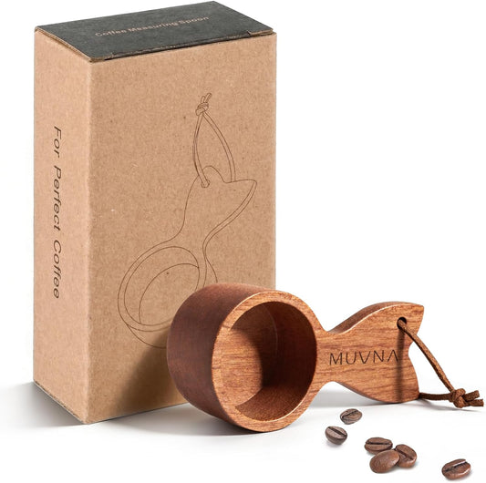 Walnut Coffee Scoop - 10g Wooden Measuring Spoon, Handcrafted Coffee Bean Scoop for Ground Coffee & Tea, Kitchen Accessories Gift for Coffee Lovers