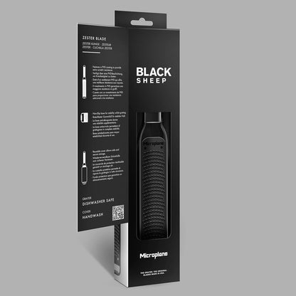 Kitchen Zester Grater with a Stainless-Steel Blade - Made in USA, for citrus, parmesan, ginger, chocolate & nutmeg from the Black Sheep Series