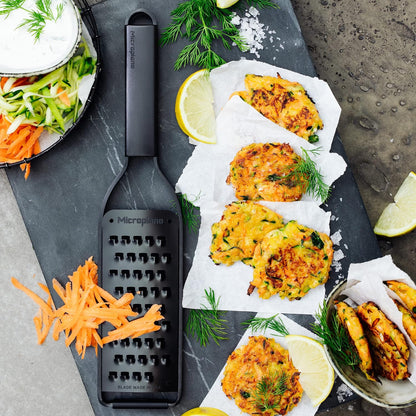 Kitchen Zester Grater with a Stainless-Steel Blade - Made in USA, for citrus, parmesan, ginger, chocolate & nutmeg from the Black Sheep Series