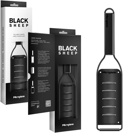 Kitchen Zester Grater with a Stainless-Steel Blade - Made in USA, for citrus, parmesan, ginger, chocolate & nutmeg from the Black Sheep Series