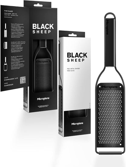 Kitchen Zester Grater with a Stainless-Steel Blade - Made in USA, for citrus, parmesan, ginger, chocolate & nutmeg from the Black Sheep Series