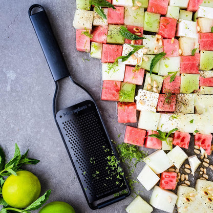 Kitchen Zester Grater with a Stainless-Steel Blade - Made in USA, for citrus, parmesan, ginger, chocolate & nutmeg from the Black Sheep Series