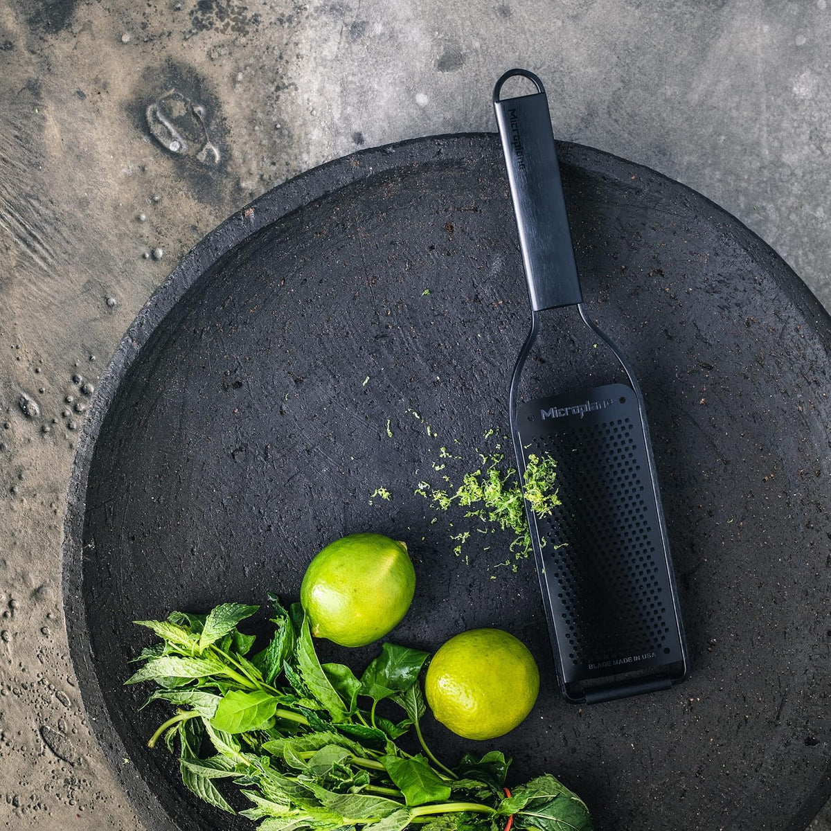 Kitchen Zester Grater with a Stainless-Steel Blade - Made in USA, for citrus, parmesan, ginger, chocolate & nutmeg from the Black Sheep Series