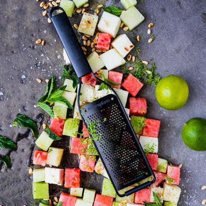 Kitchen Zester Grater with a Stainless-Steel Blade - Made in USA, for citrus, parmesan, ginger, chocolate & nutmeg from the Black Sheep Series