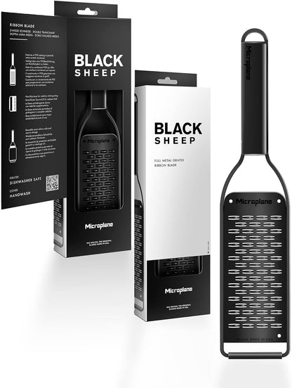 Kitchen Zester Grater with a Stainless-Steel Blade - Made in USA, for citrus, parmesan, ginger, chocolate & nutmeg from the Black Sheep Series