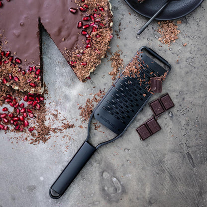 Kitchen Zester Grater with a Stainless-Steel Blade - Made in USA, for citrus, parmesan, ginger, chocolate & nutmeg from the Black Sheep Series
