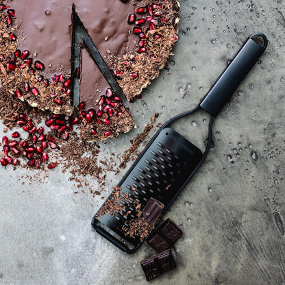 Kitchen Zester Grater with a Stainless-Steel Blade - Made in USA, for citrus, parmesan, ginger, chocolate & nutmeg from the Black Sheep Series