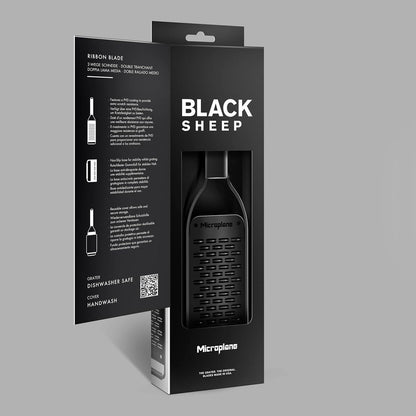 Kitchen Zester Grater with a Stainless-Steel Blade - Made in USA, for citrus, parmesan, ginger, chocolate & nutmeg from the Black Sheep Series
