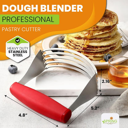 XL Pastry Blender, Durable Dough Blender For Baking - Black