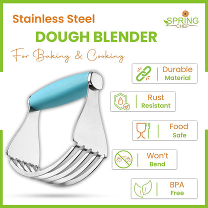 XL Pastry Blender, Durable Dough Blender For Baking - Black
